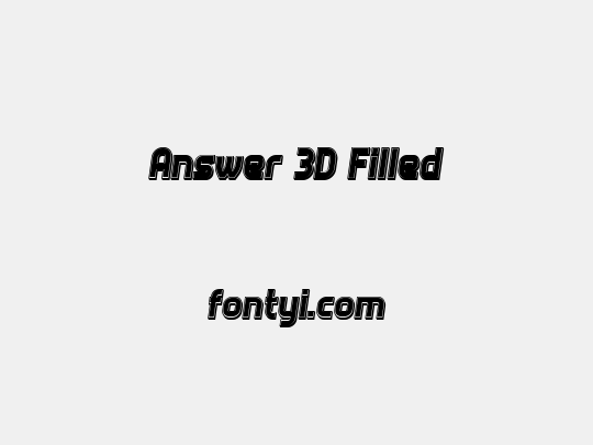 Answer 3D Filled