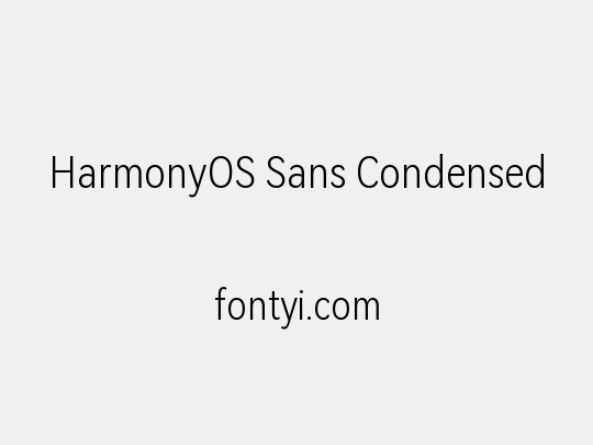 HarmonyOS Sans Condensed