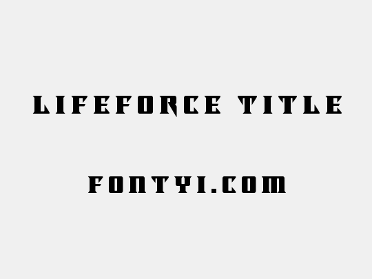 Lifeforce Title