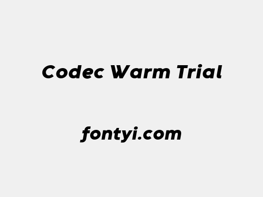 Codec Warm Trial