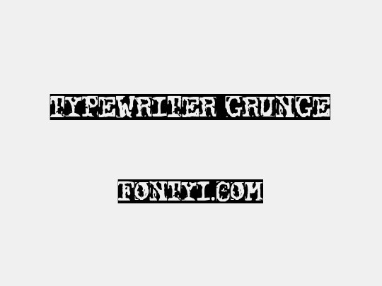Typewriter Grunge