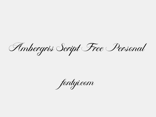 Ambergris Script Free Personal