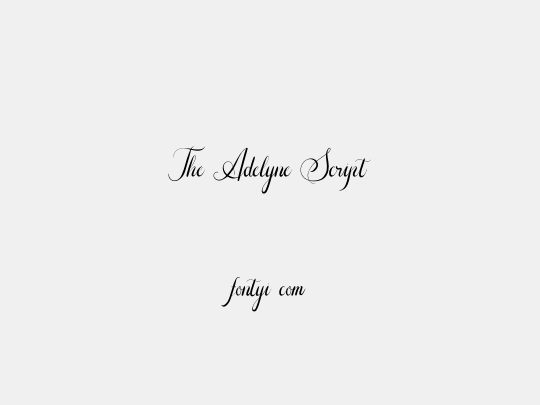 The Adelyne Script
