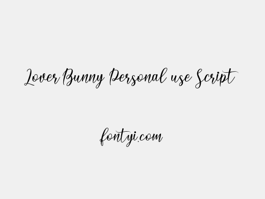 Lover Bunny Personal use Script
