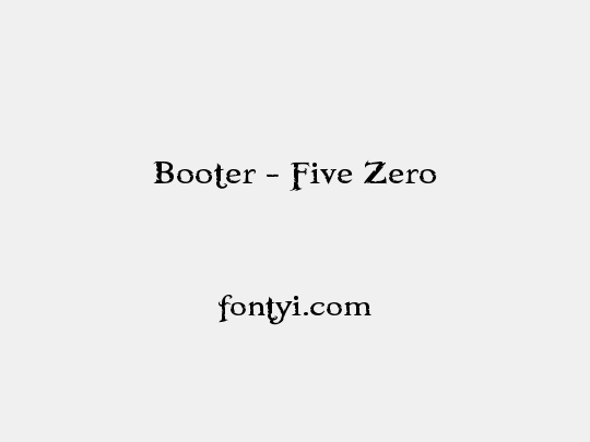 Booter - Five Zero