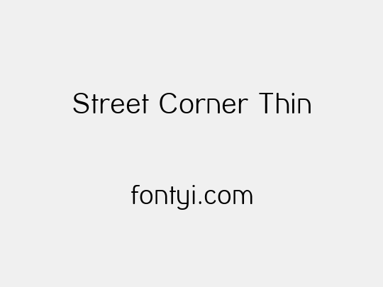 Street Corner Thin