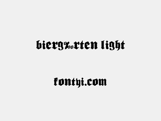 Bierg‰rten Light