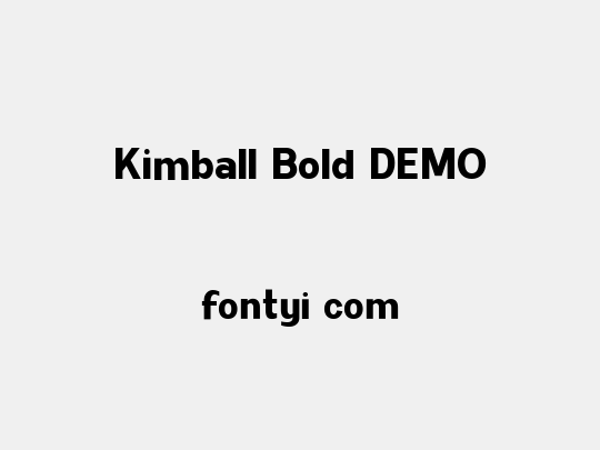 Kimball Bold DEMO
