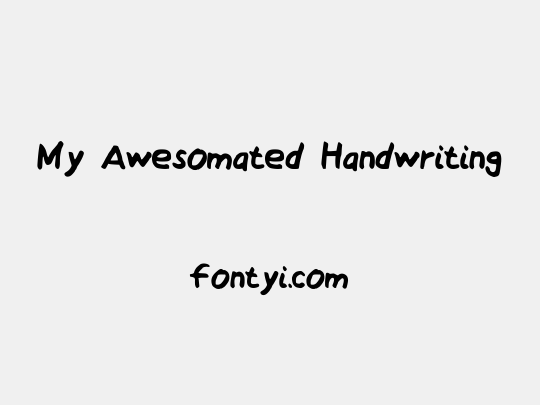 My Awesomated Handwriting