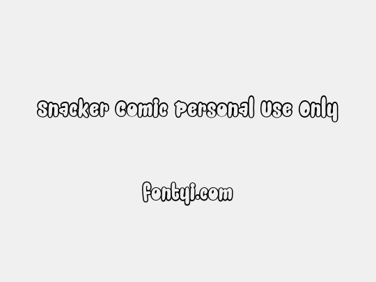 Snacker Comic Personal Use Only