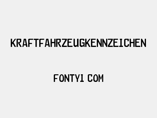Kraftfahrzeugkennzeichen