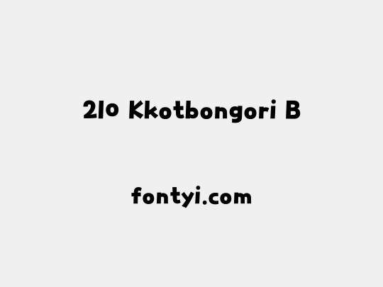 210 Kkotbongori B