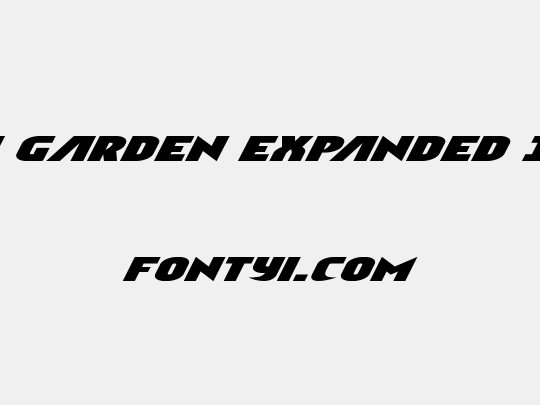 Ninja Garden Expanded Italic