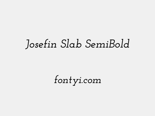 Josefin Slab SemiBold