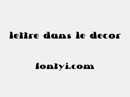Lettre Dans Le Decor
