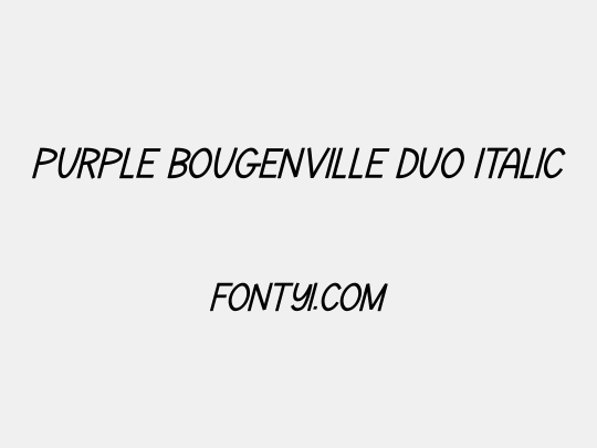 Purple Bougenville Duo Italic