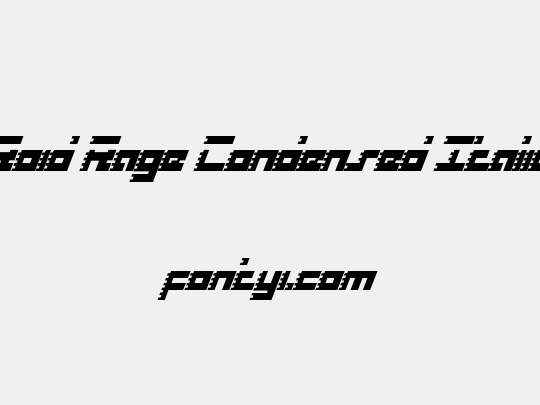 Roid Rage Condensed Italic