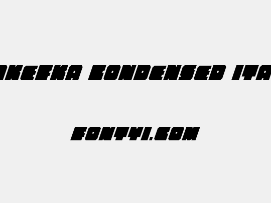 Anakefka Condensed Italic