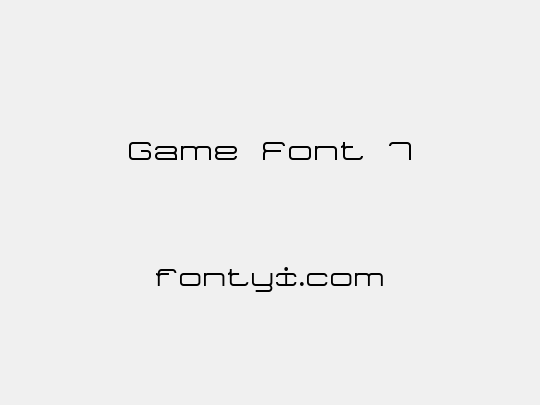 Game Font 7