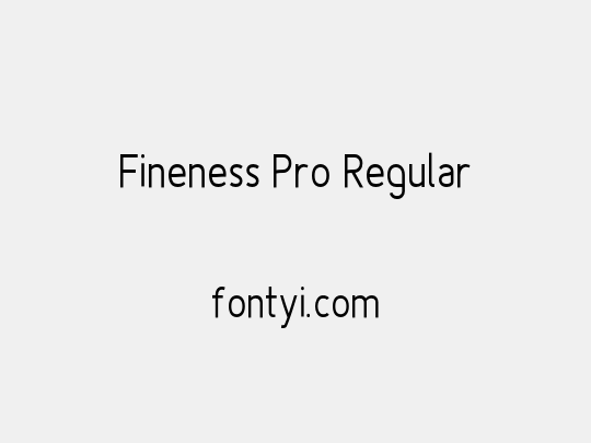 Fineness Pro Regular