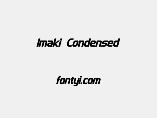 Imaki Condensed