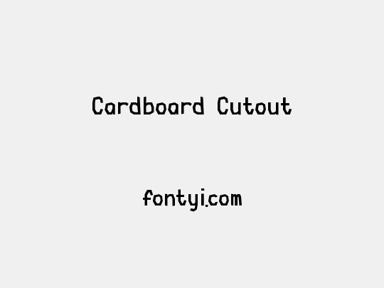 Cardboard Cutout