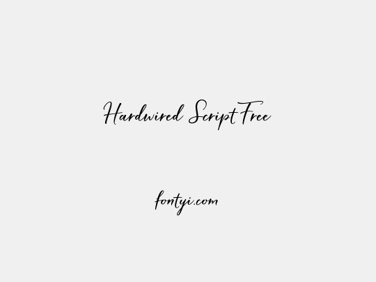 Hardwired Script Free