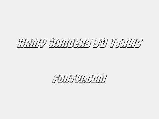 Army Rangers 3D Italic