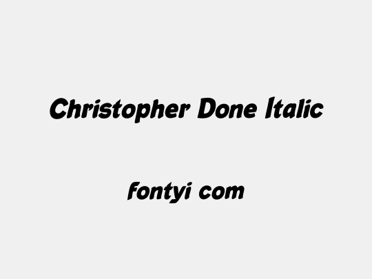 Christopher Done Italic