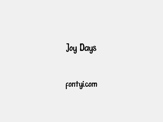 Joy Days