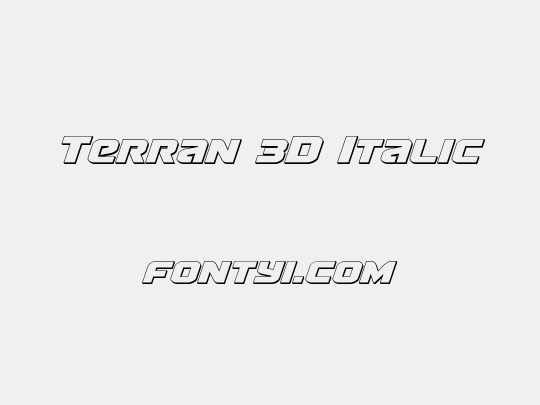 Terran 3D Italic