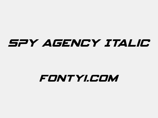 Spy Agency Italic