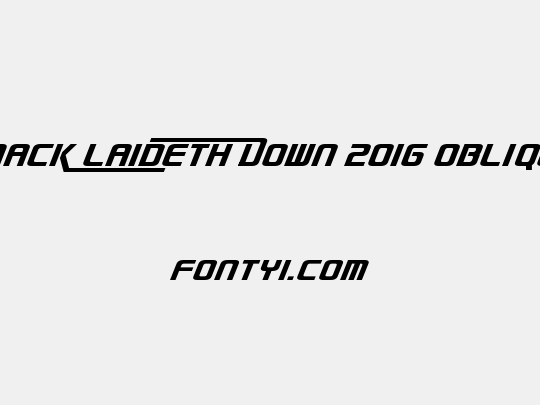 Smack Laideth Down 2016 Oblique