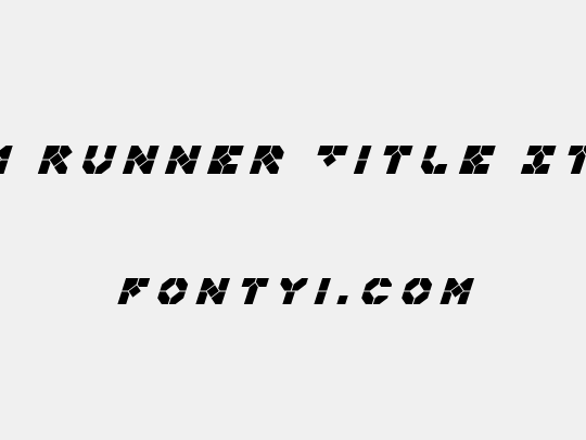Zoom Runner Title Italic