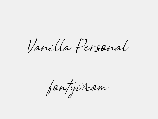 Vanilla Personal