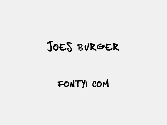 Joes Burger