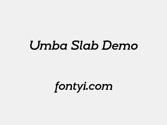Umba Slab Demo