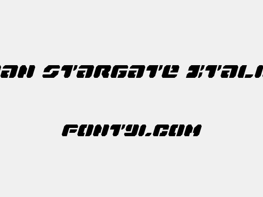 Dan Stargate Italic