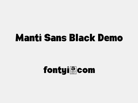 Manti Sans Black Demo
