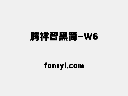 腾祥智黑简-W6
