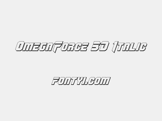 OmegaForce 3D Italic