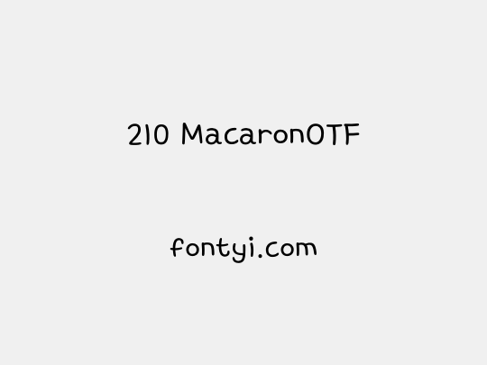 210 MacaronOTF