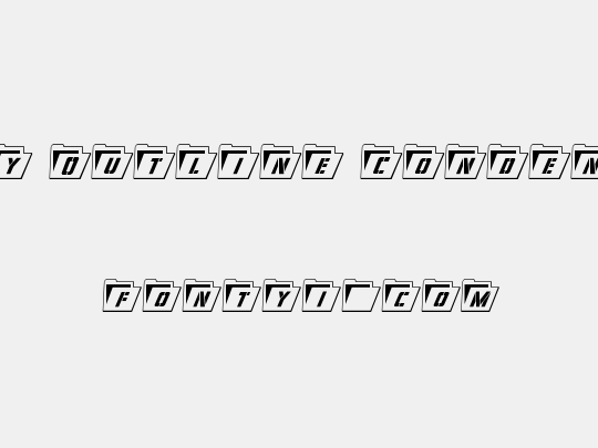 Eyes Only Outline Condensed Italic