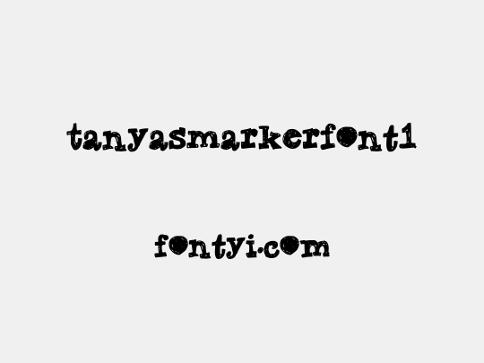 TanyasMarkerFont1