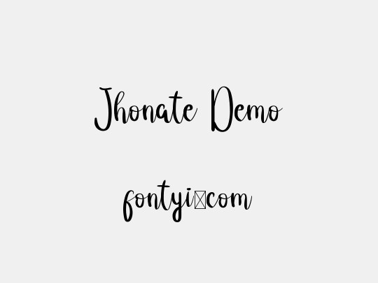 Jhonate Demo
