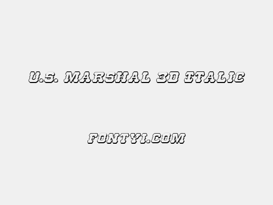 U.S. Marshal 3D Italic