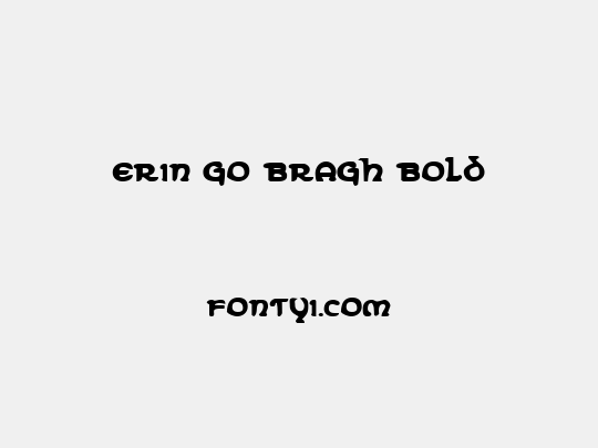 Erin Go Bragh Bold