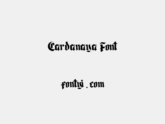 Cardanaya Font