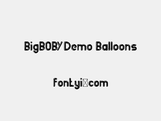 BigBOBY Demo Balloons