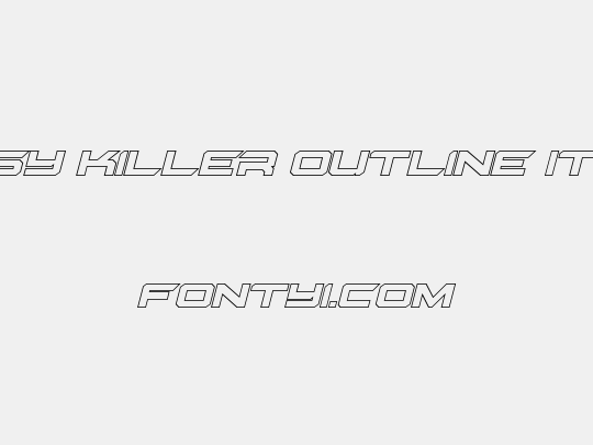 Gypsy Killer Outline Italic